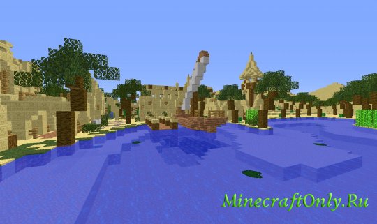 Minecraft карта «Пустынный городок»