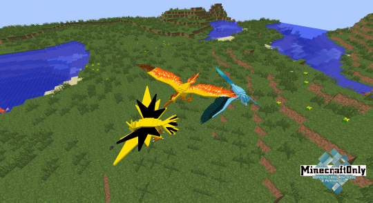 А в моде Pixelmon есть покемоны летающего типа.