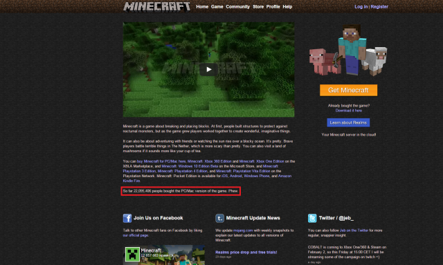 Minecraft побил рекорд по продажам