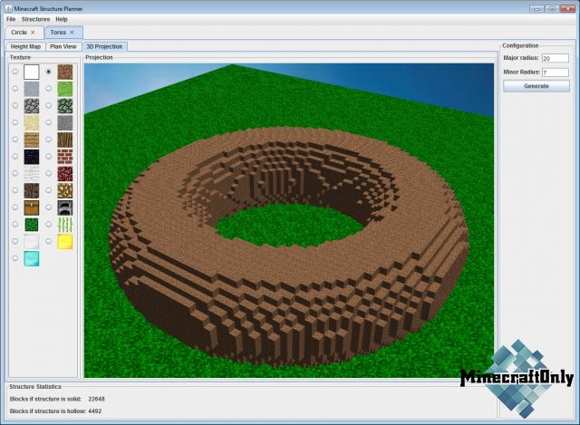 [Software] Minecraft Structure Planner - Создай сферу, круг и прочие структуры!