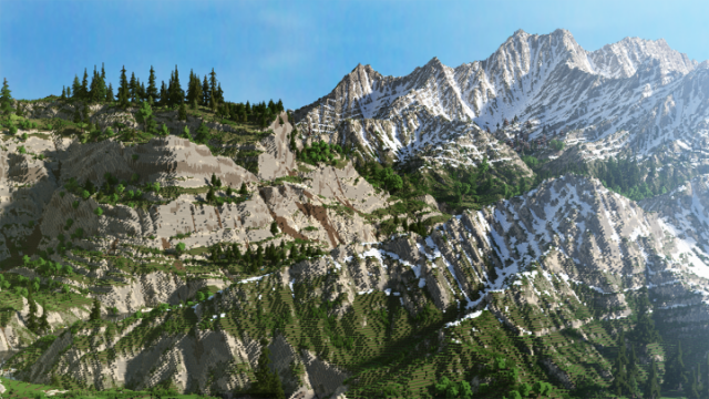 [1.8] Yet Another Custom Map - Реалистичные горы в Minecraft.