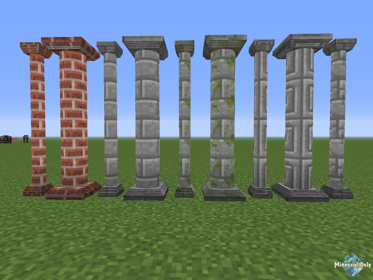 как сделать каменную колонну в майнкрафте #3
