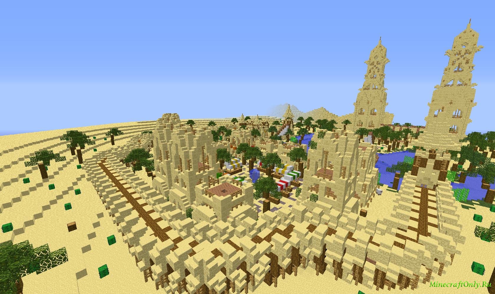 Minecraft карта «Пустынный городок»