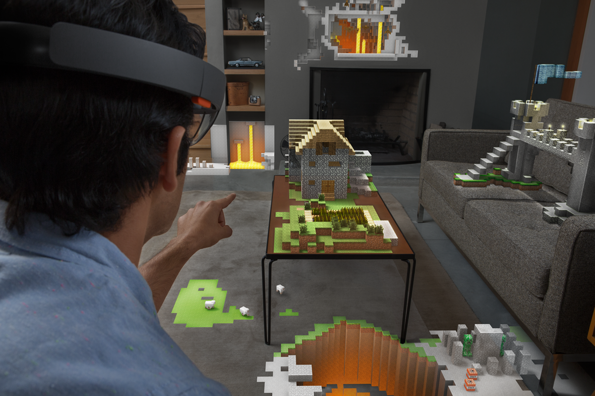 Microsoft портировали Minecraft для HoloLens