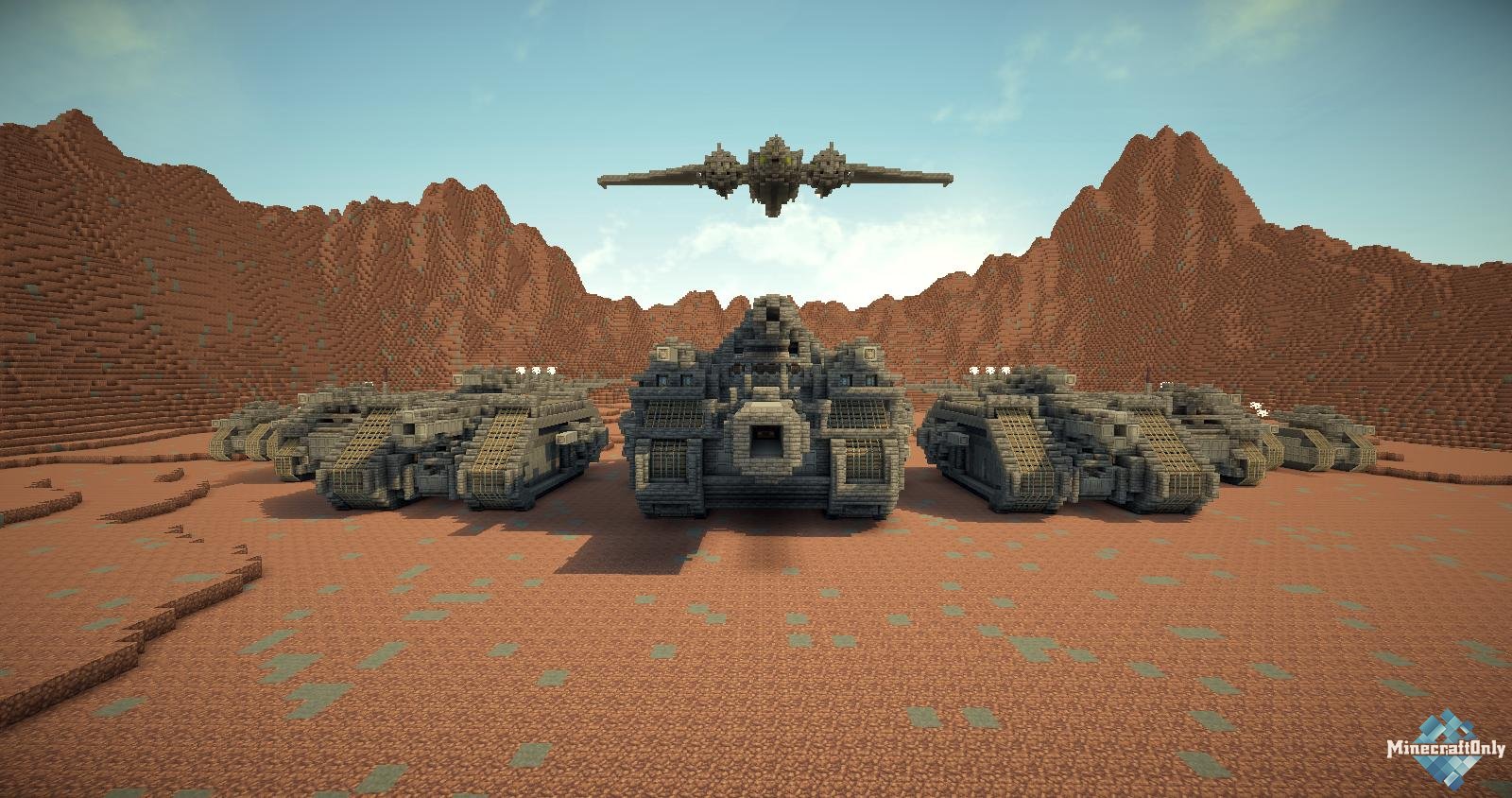 [Build/Map] Строим 3 разных танка в Minecraft + карта