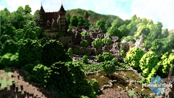 [Minecraft TimeLapse] Stadtfelsen, a Medieval Castle