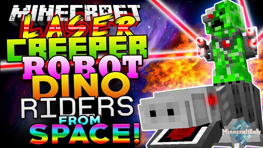 Laser Creeper Robot Dino Riders Mod 1.12.2/1.10.2